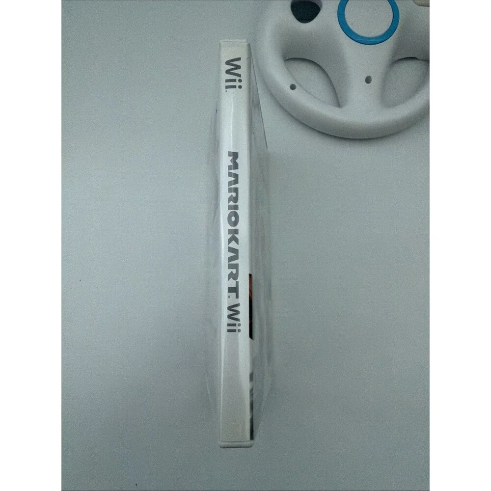 Mario Kart Wii Complete (Nintendo Wii 2008) Bundle With 1 Steering Wheel OEM